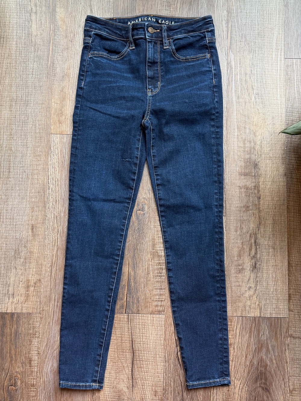 American Eagle Outfitters Dark Blue High-Rise Skinny Jeans